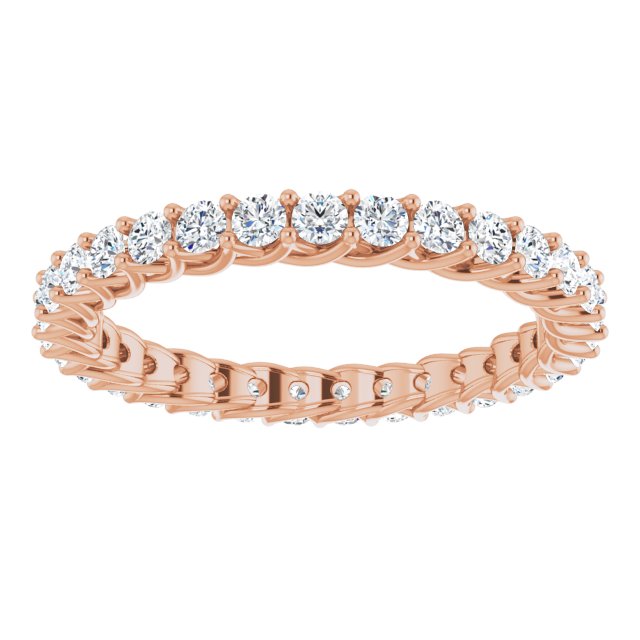 0.93 ct. Shared Prong Round Diamond Eternity Band-VIRABYANI